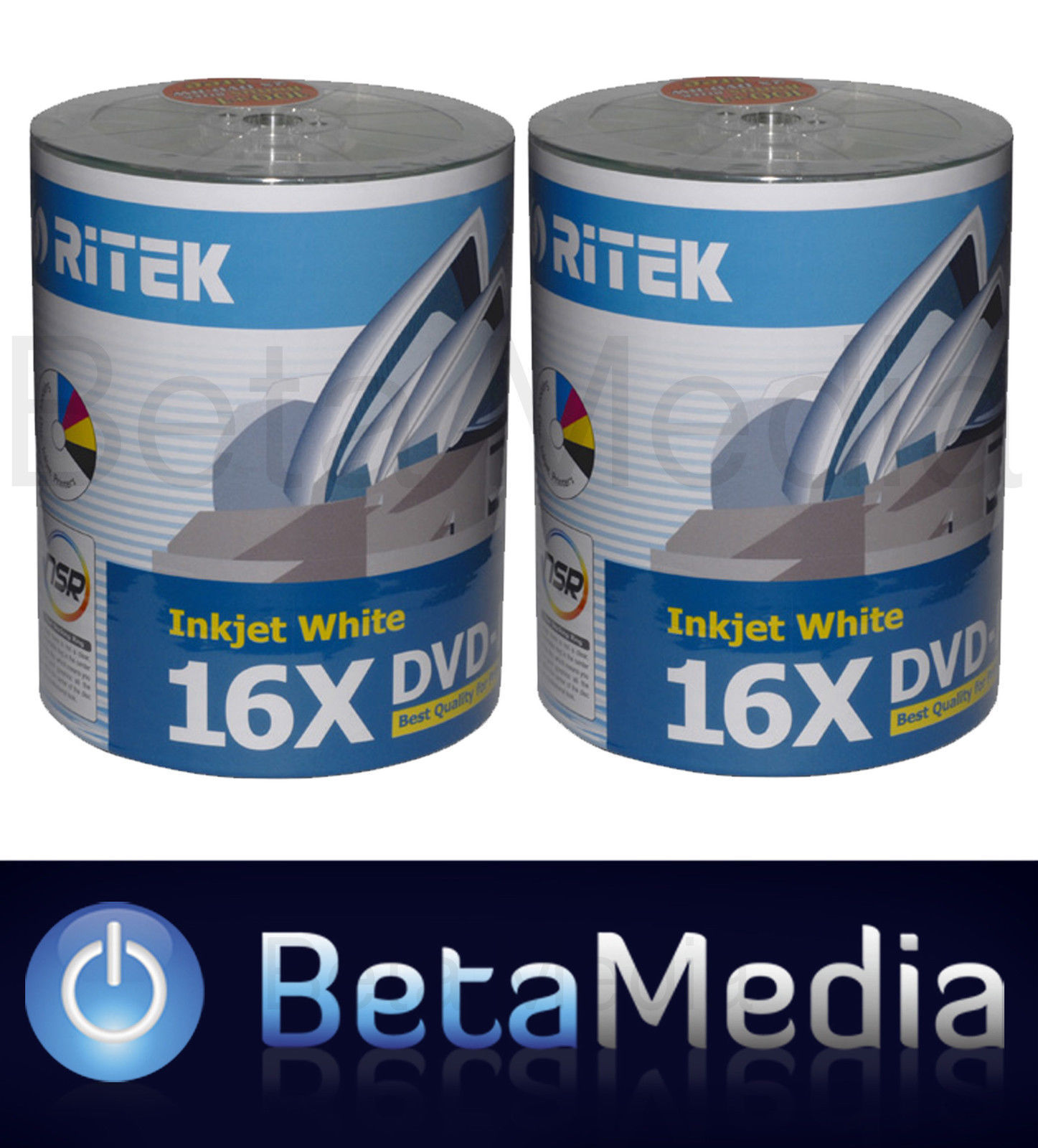 200-x-ritek-blank-dvd-r-media-16x-4-7gb-full-hub-printable-dvd-r-discs