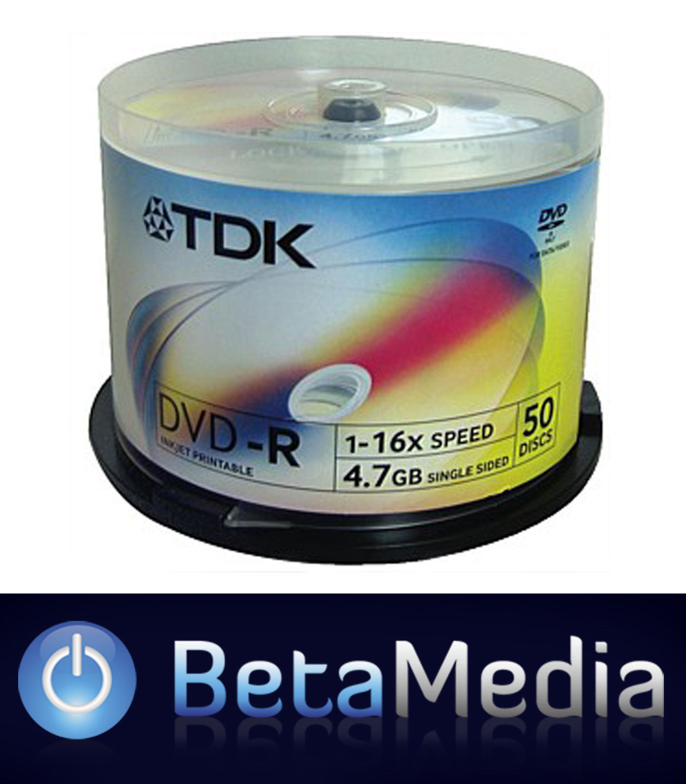 50 TDK Blank Printable DVD-R 16X DVD 4.7GB 120min | eBay